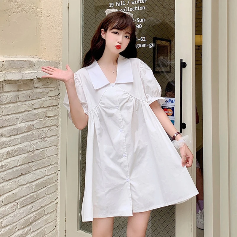 Хипстерское платье-поло с воротником фиолетовая юбка Новинка лета 2020 корейское