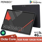 10-дюймовый планшет Android 11,0 OS, Восьмиядерный процессор, 8 ГБ ОЗУ, 128 Гб ПЗУ, HD дисплей 1280x800, 4G LTE, Wi-Fi, Bluetooth, GPS