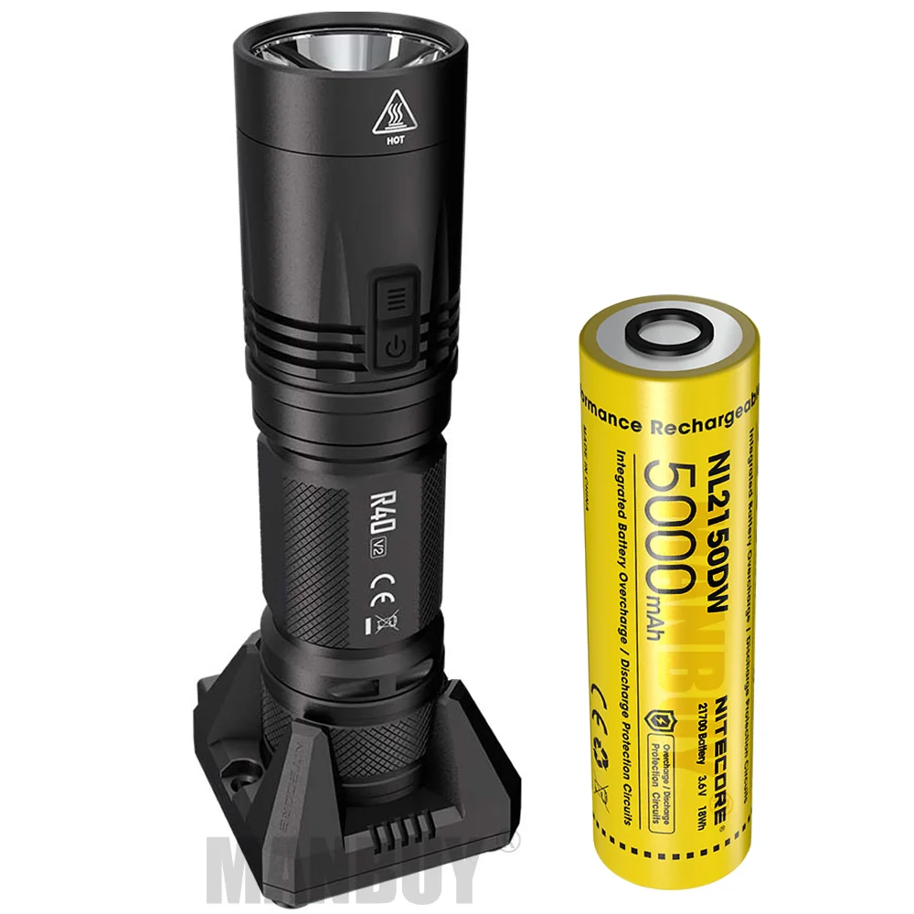 2021 Nitecore R40 V2 1200 люмен CREE XP-L2 V6 светодиодный фонарик USB-C Перезаряжаемые с зарядная