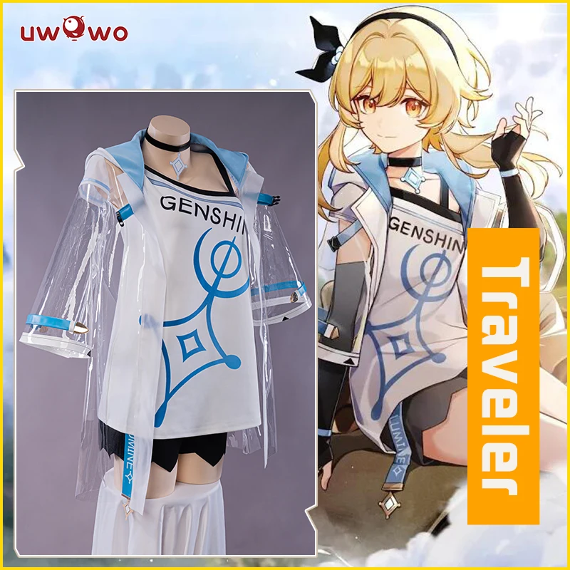 

【Only size S】UWOWO Traveler Cosplay Costume Genshin Impact Lumine Carnival Girl Kids Game Daily Costumes Performance Outfit