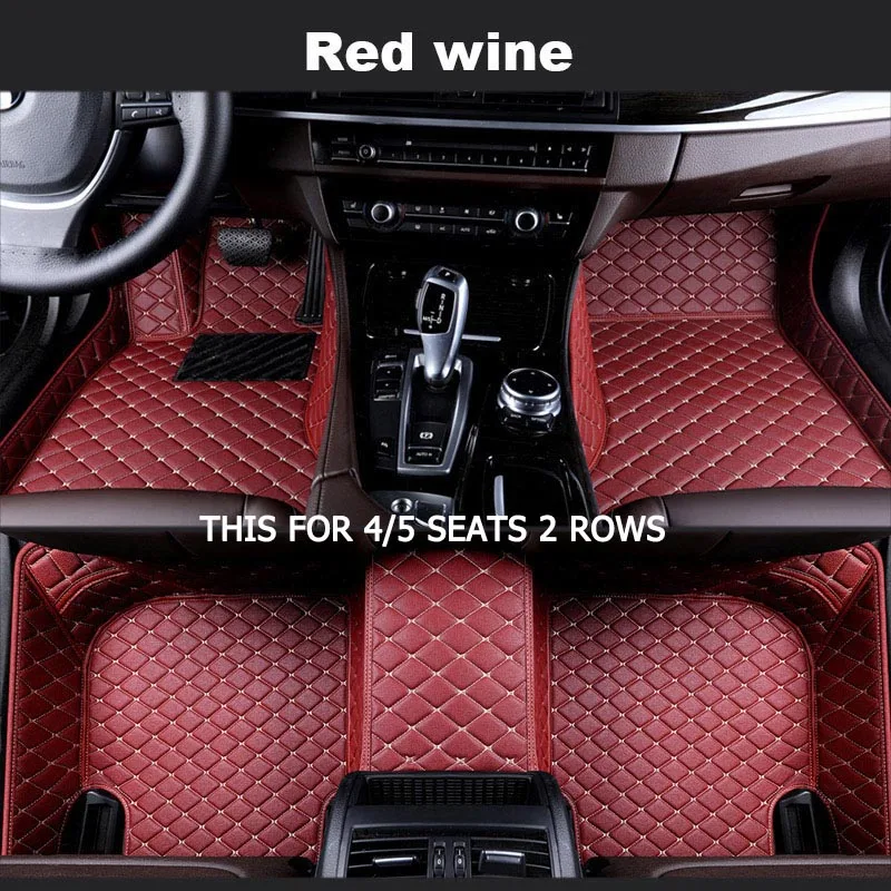 5 seats 2 rows Сделать изготовленный на заказ кожаный автомобильный коврик для Landrover Evoque RANGE ROVER велар(Land ROVER RANGE ROVER Discovery 3/4/5 freelander 2 Discovery Sport коврики для ног - Название цвета: 5 seats 2 rows