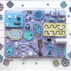 Детская занятая доска, игрушки для творчества, детская доска Монтессори для сенсорной активности, аксессуары для мелкой моторики, игрушка с защелкой, познавательные игры