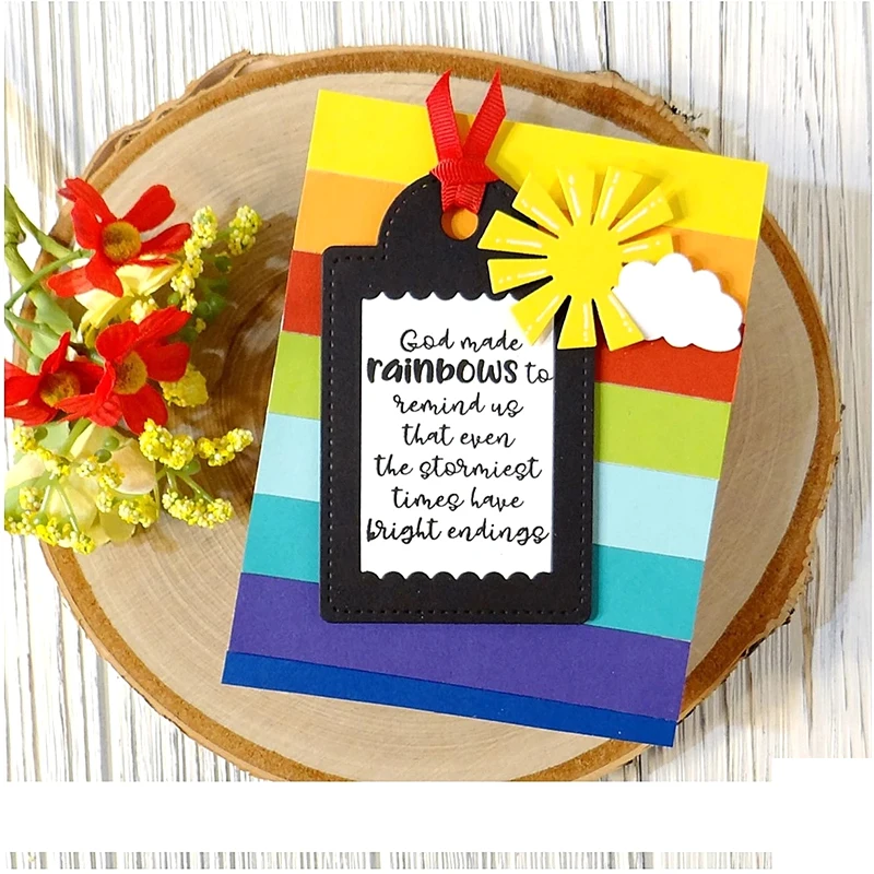 Металлические Вырубные штампы Lucky богиня бирка для окна скрапбукинга бумаги