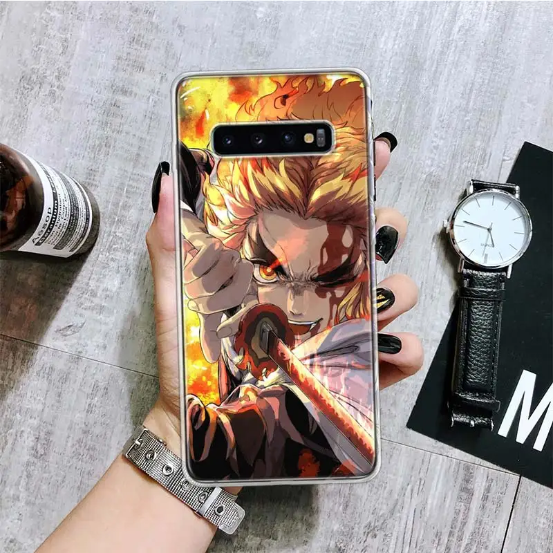 Demon Slayer Rengoku Kyoujurou Phone Case For Samsung Galaxy S20 FE S10 Plus S21 S22 Ultra S10E S9 S8 S7 Edge J4 + Fundas Cover | Мобильные