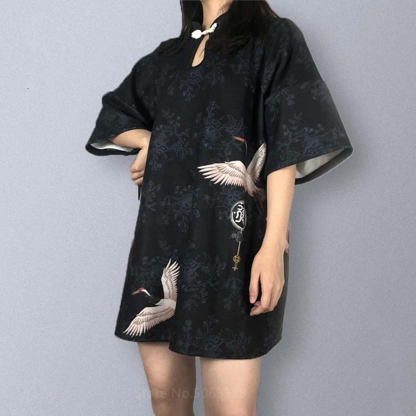 Платье Ципао в китайском ретро стиле модное приталенное короткое Восточное