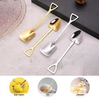 Набор из нержавеющей стали ложка-Лопатка для кофе, креативного мороженого, ложка-Лопатка, рождественский подарок, чайная ложка, посуда, ложка лопата