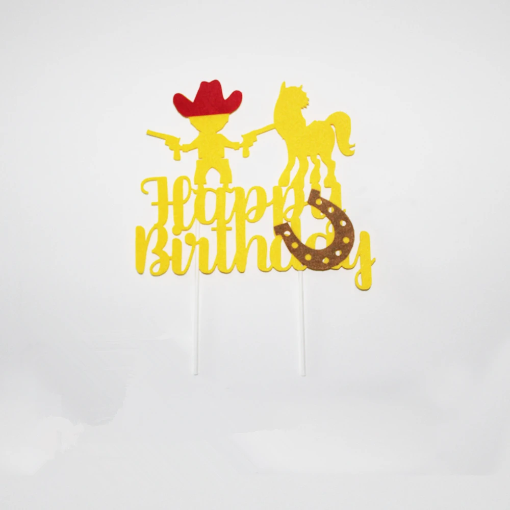 Двойной ганнер с днем рождения баннер лошади подковы Гирлянда для Вестерн