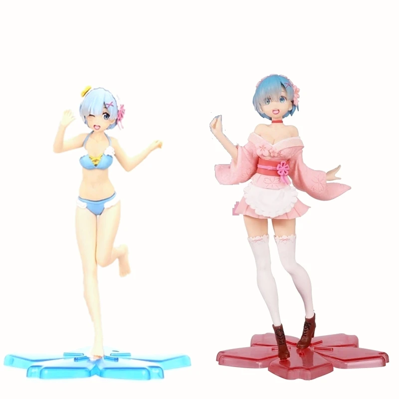 Аниме Re : Life In A другой мир от Zero Rem Ram Sakura Ver. Кимоно девочка экшн фигурка