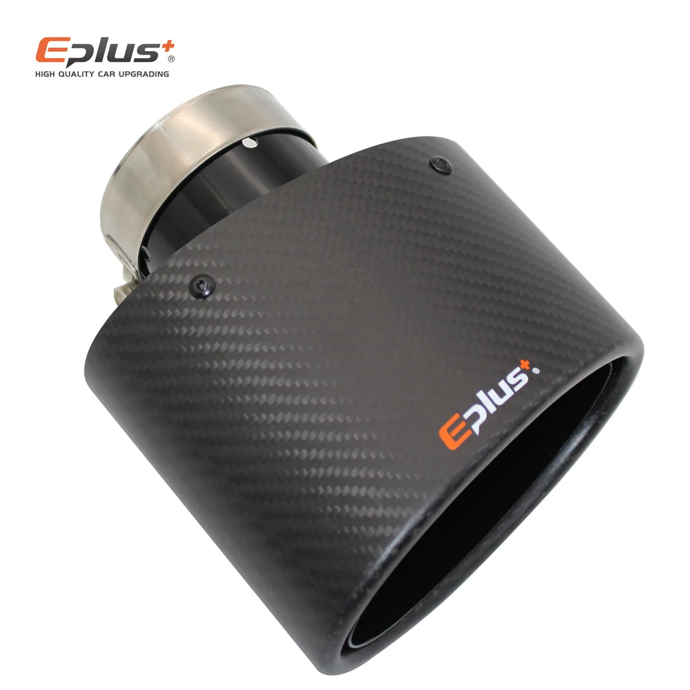 EPLUS матовый углеродное волокно автомобильный глушитель наконечник выхлопной