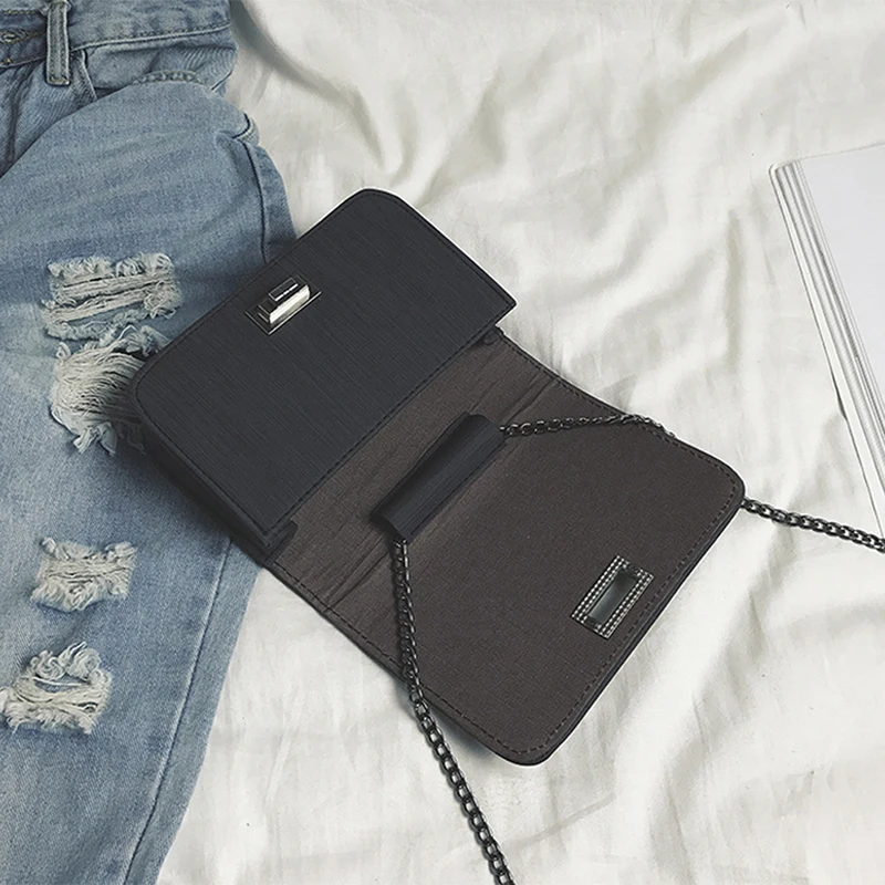 

1PCS Woman Messenger Bag Purses And Handbags Fashion Designer Bags Women Leather Handbags Chain Solid Shoulder Bag Mini Bags