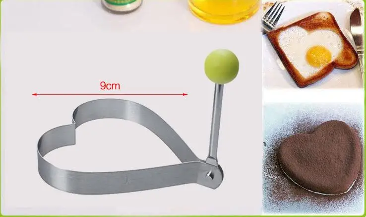 1 pcs Stainless steel form for frying eggs tools omelette mould device egg/pancake ring egg shaped kitchen appliances