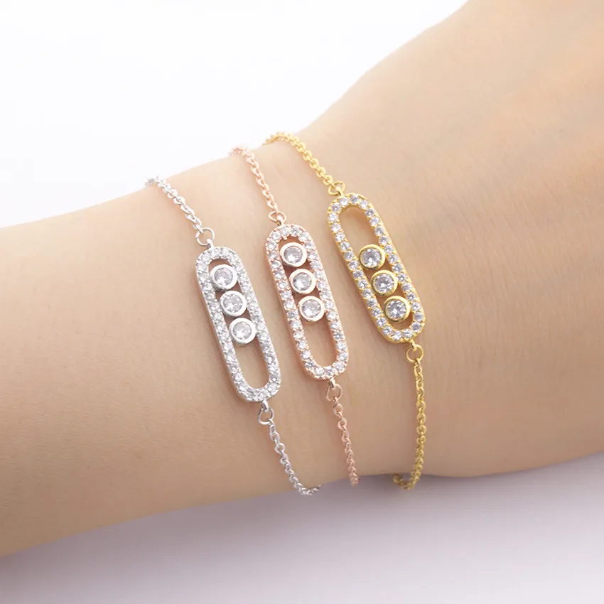 

Stainless Steel Bracelet Femme Acier Inoxydable Charms 1& 3 Bead Geometric Gold Bracelets For Women Girl Bracelet Jewelry Gifts