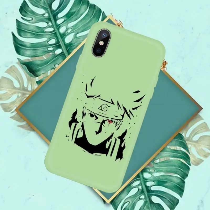 

Naruto Cute Cartoon Japanese Phone Case Candy Color for iPhone 11 12 mini pro XS MAX 8 7 6 6S Plus X SE 2020 XR