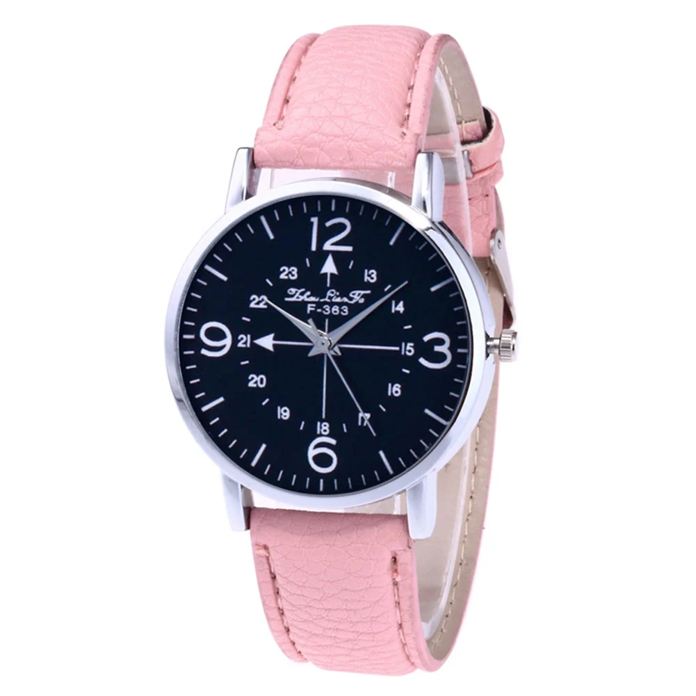 

Men Watch Quartz Watch Couple Watches for Men and Women with Round Dial Faux Leather Strap LXH