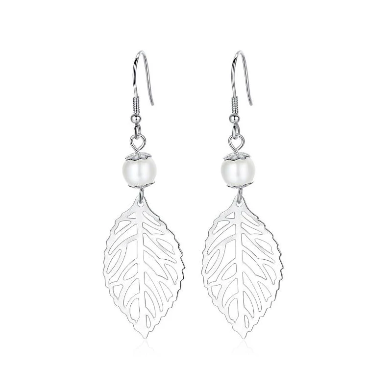 2020 Новое поступление модные серьги из стерлингового серебра 925 пробы с листьями