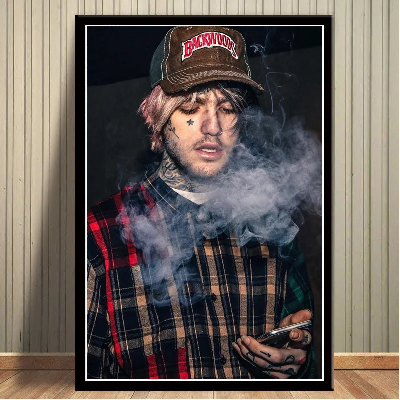 Плакат Лидер продаж Lil Peep R.I.P Рэпер Хип хоп новый музыкальный певец звезда