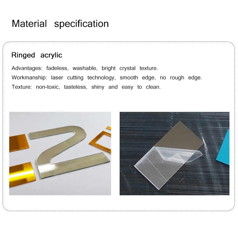 28 шт. мини 3D акриловые зеркальные настенные наклейки сердце/круглая форма