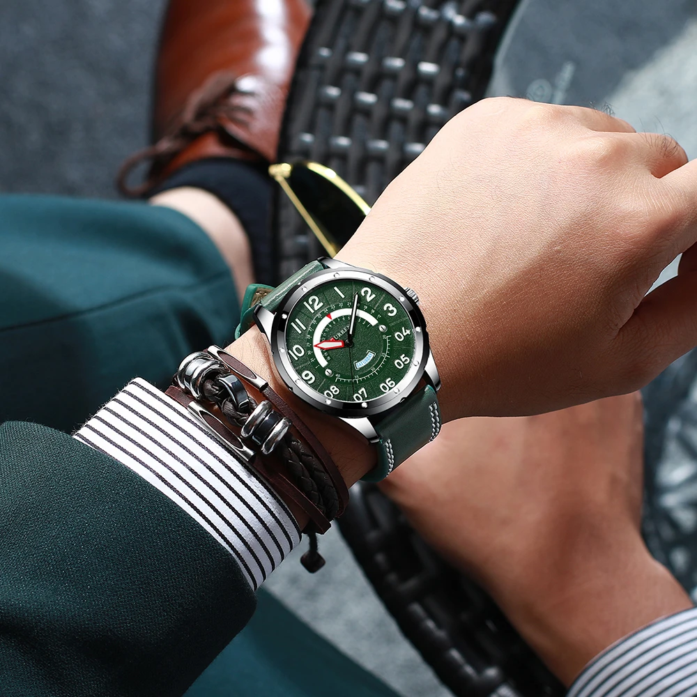 

Mens Watches Top Luxury Brand Men Leather Watches Casual Quartz Wristwatch for Men Relogio Masculino Clock Male Business