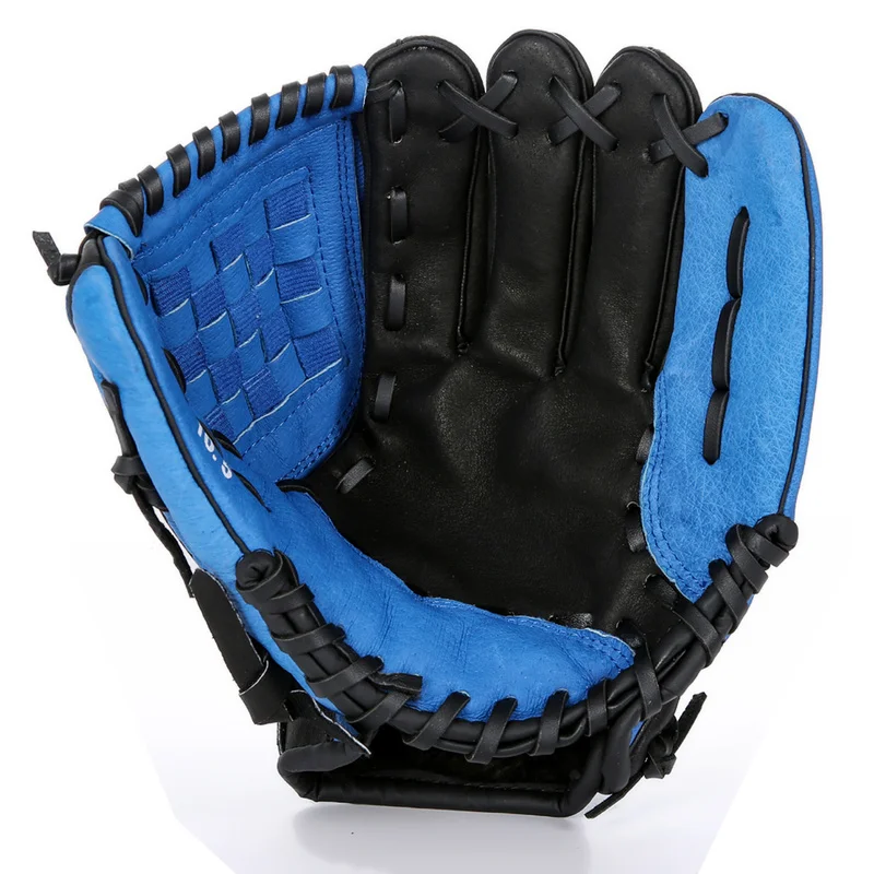 

Синяя кожаная бейсбольная перчатка для правой руки, Оборудование Для Софтбола, тренировочная бейсбольная перчатка, спортивные развлечения...