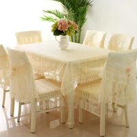 hot sale crystal love lace embroidered tablecloths quilted chair cover rectangular elegant home party wedding decoration