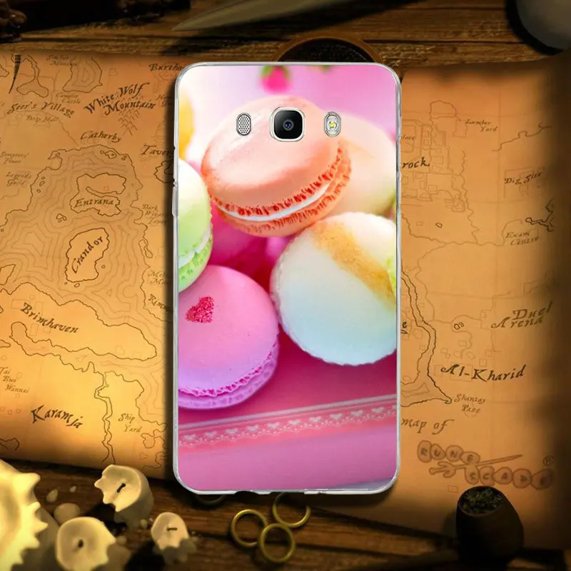 Горячие продукты макарун торт для Samsung Galaxy J3 J4 J5 J6 J7 J8 A3 A5 A7 2016 2017 2018 Мягкий ТПУ