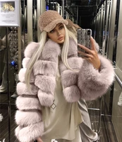 winter womens street imitation fur coat short lapel imitation fur coat imitation fox fur long sleeve stitching female coat