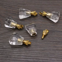 natural stone essential oil diffuser gold plated crown pendants for jewelry making diy reiki heal chocker necklace women gifts