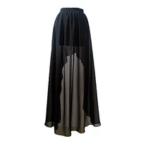 women summer ruffle chiffon long skirts high waist solid irregular party maxi skirts sexy plus size bottoms l 6xl 7xl 8xl