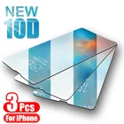 10D 3 шт. закаленное защитное стекло для iPhone 13 12 11 Pro XR X XS Max Защитная пленка для экрана для iPhone 7 8 6s Plus стекло