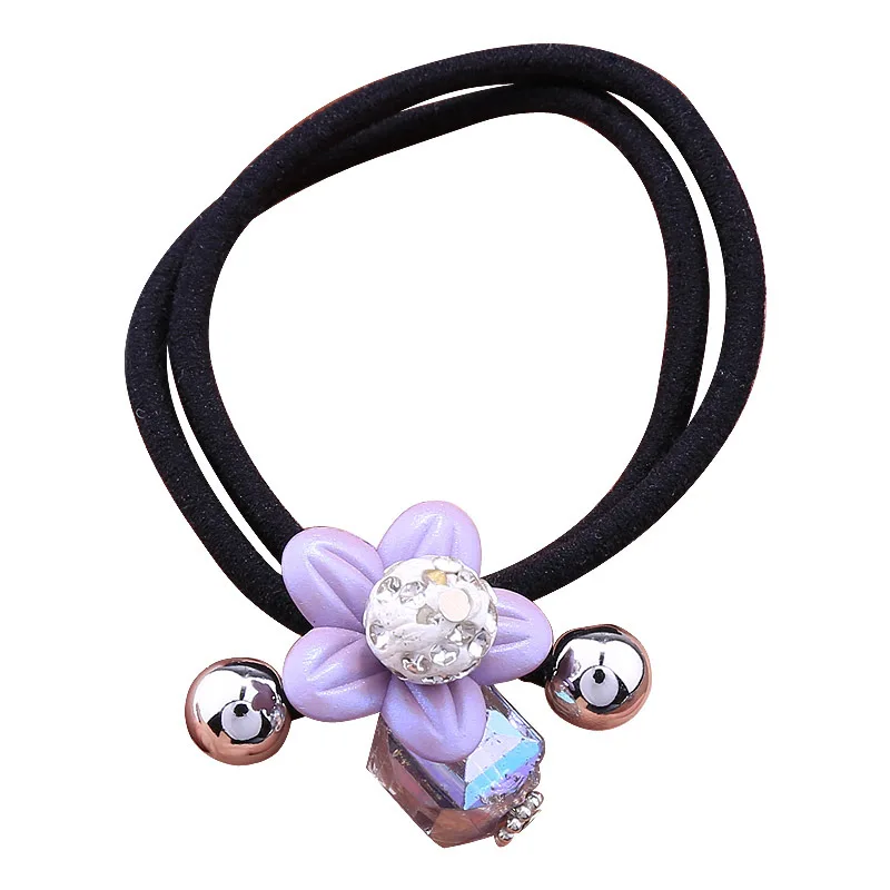 

Korean version of hair rope tie hair rubber band net red hair ring ins leather headwear shop little flower female student head