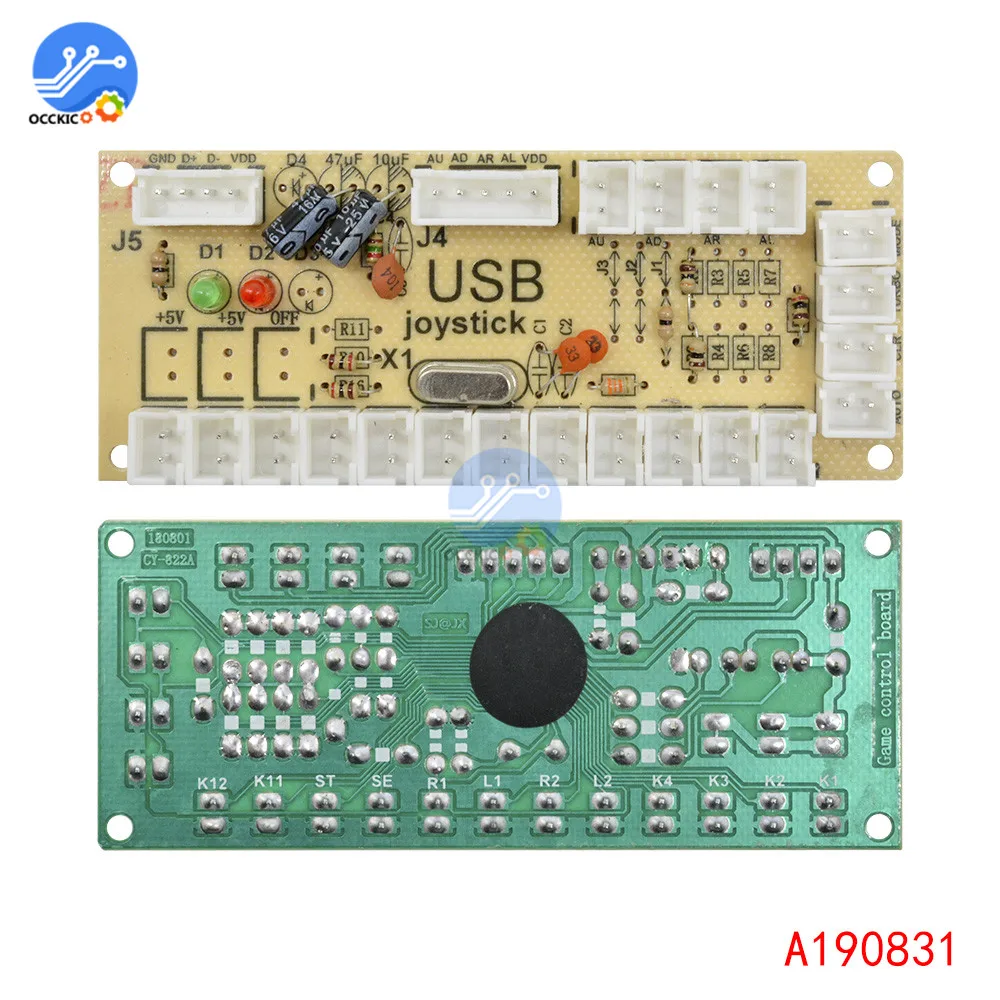 Нулевая задержка аркадная USB энкодер ПК к джойстику и кнопке для MAME Fight Stick плата управления