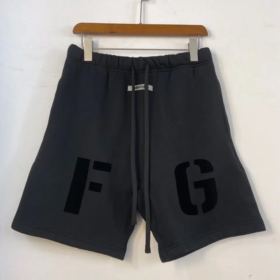 

21ss new season 7 men's Summer Shorts 1:1 Jerry Lorenzo high street brand FG logo 100% cotton hip hop loose Unisex Hoodie shorts