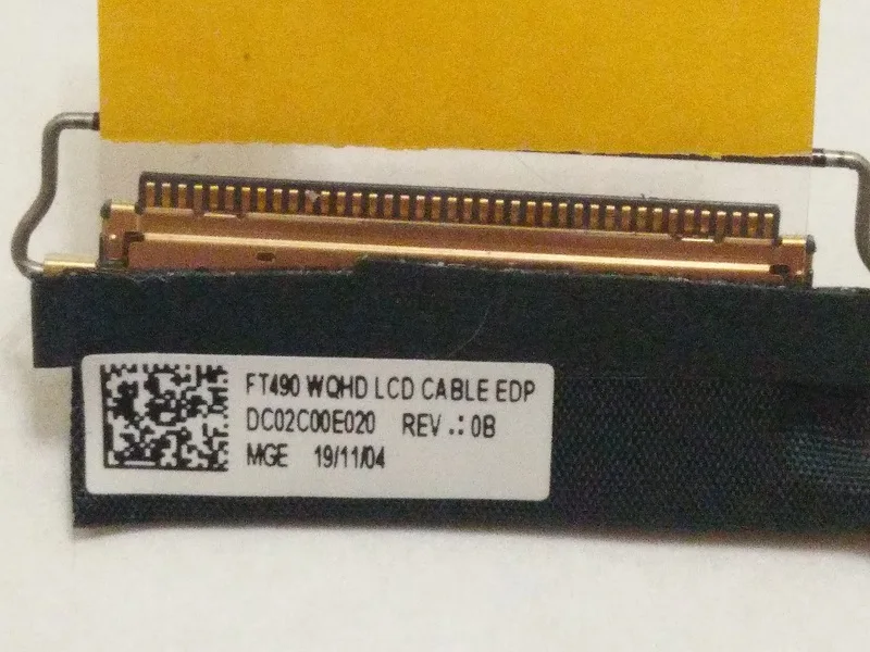 

(1-10 Pcs) New Laptop Lcd Led Lvds Cable For Lenovo T490 T490 P43s WQHD 2K DC02C00E010 DC02C00E020 02HK975