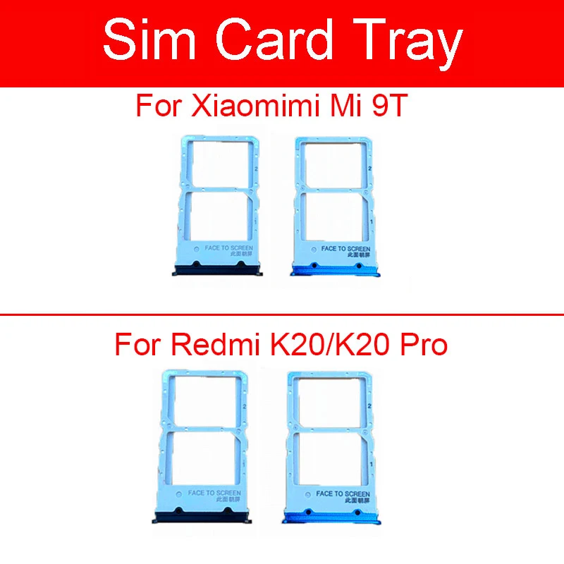 Лоток для Sim и Micro Sd карт Xiaomi Redmi Mi 9T K20 Pro слот памяти SIM карты запасные ремонтные