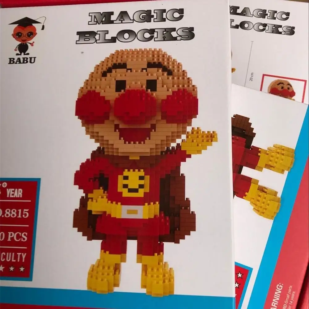 Японское аниме маленькие блоки модель Anpanman милые подарки для девочек фигурки