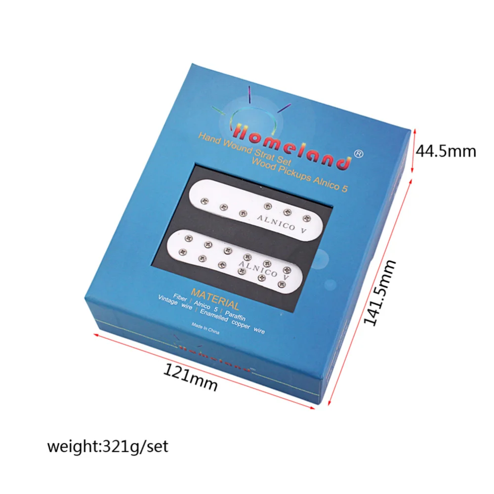 

3pcs Mini Alnico V Single Coil SSS Guitar Pickups Humbucker for Guitar Bass Musical Instrument GMN45 (White)