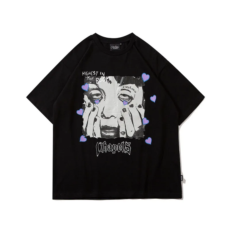 

Футболка Мужская/женская оверсайз с принтом в стиле хип-хоп