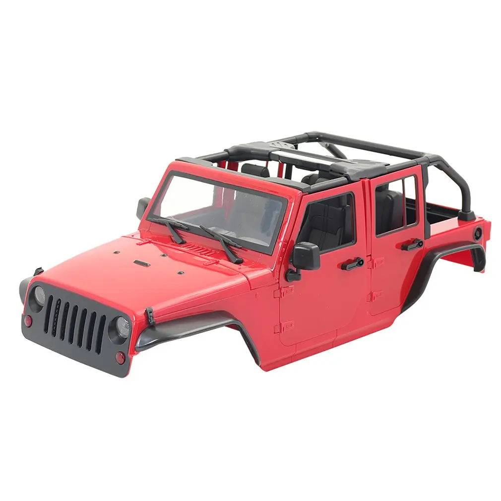 

Unassembled Kit 313mm Wheelbase Convertible Open Car Body Shell for 1/10 RC Crawler Axial SCX10 90046 Jeep Wrangler Accessories