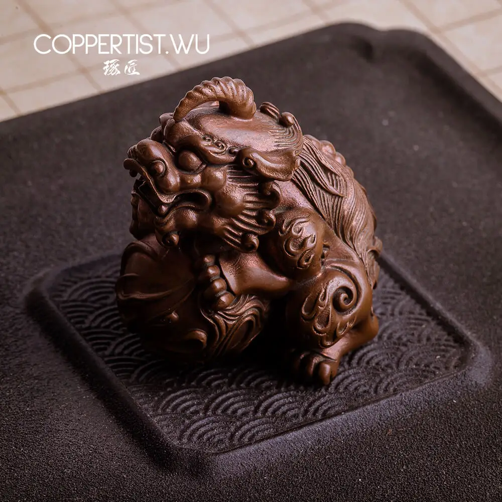 COPPERTIST.WU традиционная китайская ручная работа HAECHI только для выставки а не