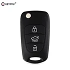 Раскладной чехол KEYYOU для Hyundai Avante I30 IX35 Kia K2 K5 Sorento Sportage с 3 кнопками и дистанционным управлением