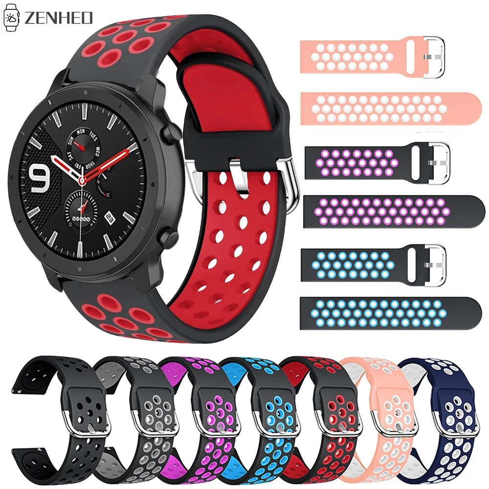 

Ремешок силиконовый для смарт-часов Xiaomi Huami Amazfit GTR 42 мм 47 мм/GTR 2 2e, 20 мм 22 мм