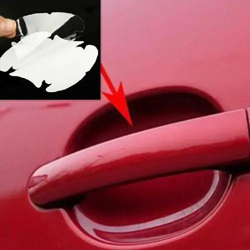 4Pcs/Set Universal Durable Invisible Clear Car Door Handle Scratch Protective Film Sheet carros Exterior Automobile Accessories |