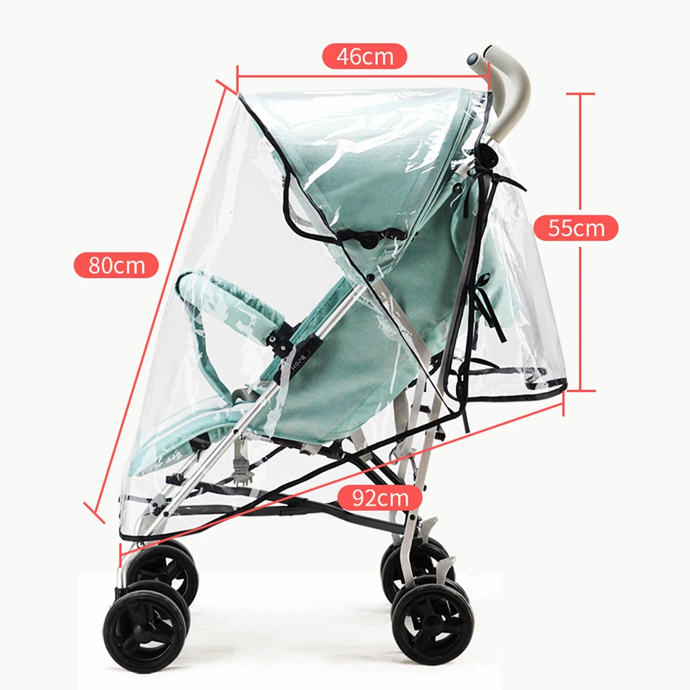 

Stroller Accessories Universal Baby Carriage Rain Cover Cart Windshield Baby Pushchair Cover Buggy Pram Rain Carriages Cover