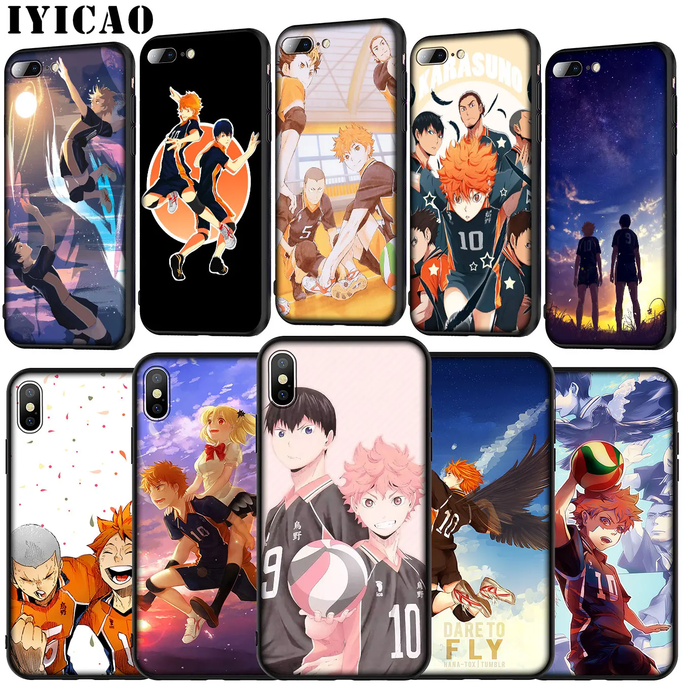 Чехол для телефона IYICAO Haikyuu Hinata Attack мягкий силиконовый чехол iPhone 11 Pro XR X XS Max 6 6S 7 8