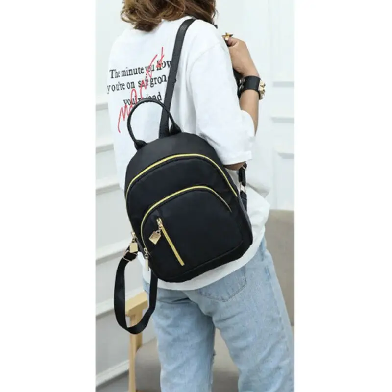 Новинка хит продаж водонепроницаемый нейлоновый рюкзак женские черные школьные