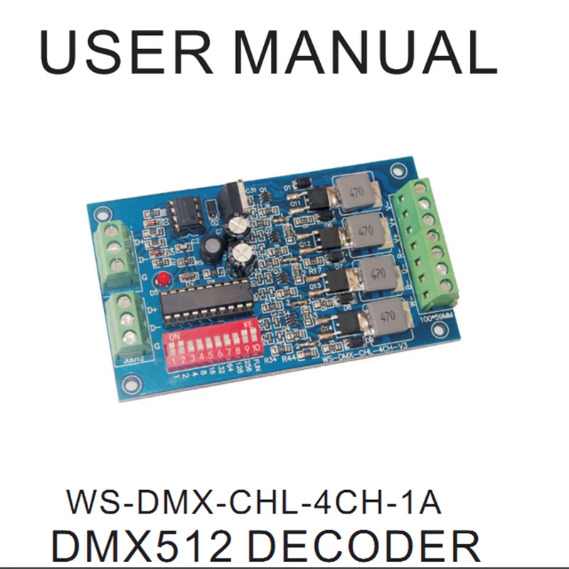 

DC5-24V 4CH 1000MA 1100MA 1300MA 1500MA constant current LED DMX Decoder 12V CC 4 channels DMX512 Controller For RGBW RGB Lamp