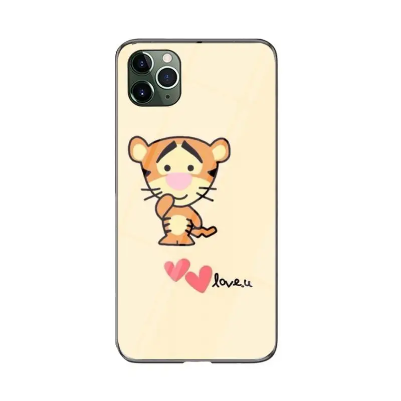

FHNBLJ Cute tiger Phone Case For iPhone 12 mini 12 PRO Max 11 pro XS MAX 8 7 6 6S Plus X XR cover