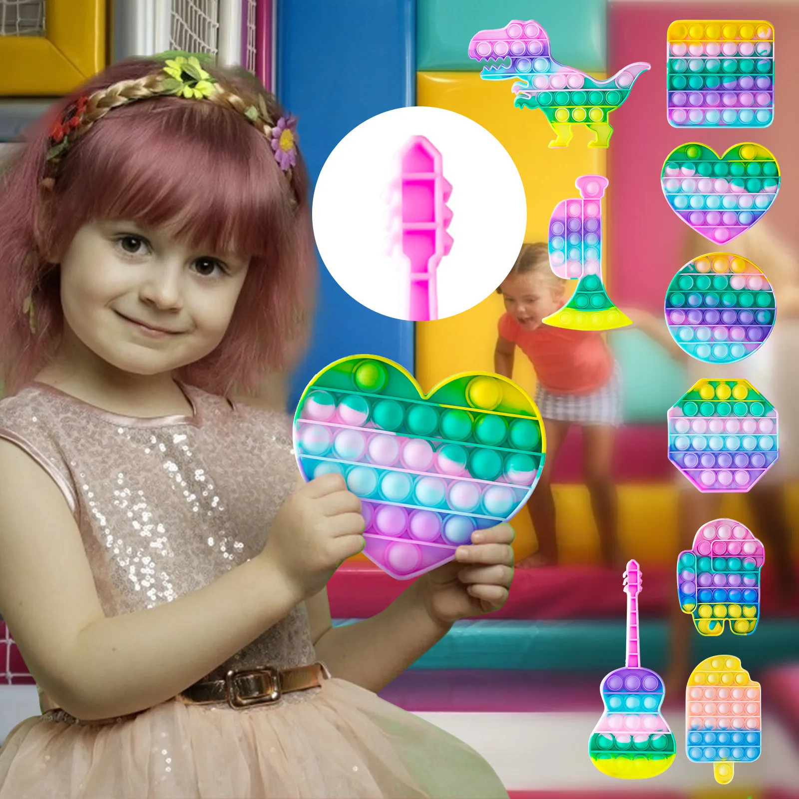 

Радужная пузырьковая игрушка-антистресс