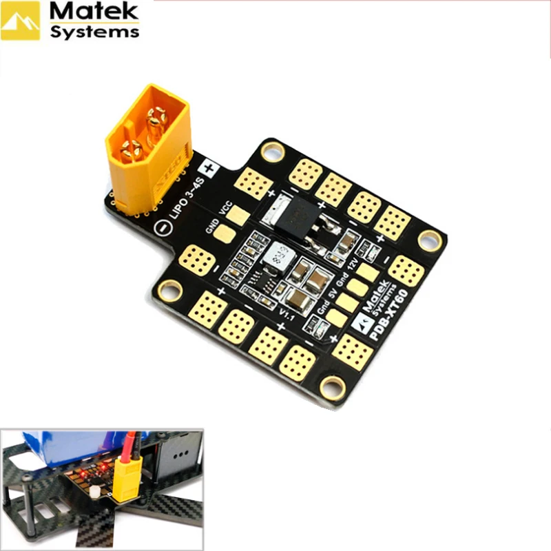 2 шт. Matek Systems AP XT60 W/BEC 5В y 12V 2oz Кобре для RC Вертолет FPV Quadcopter Muliticopter Дрон de