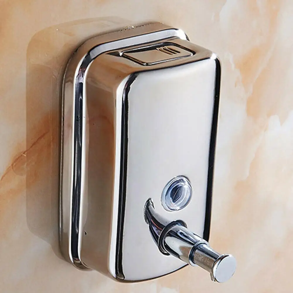 500 мл Нержавеющая сталь дозатор для жидкого мыла шампунь ящик хранения настенное